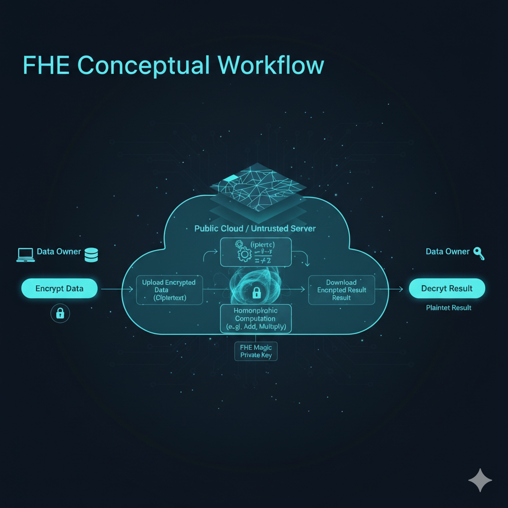 FHE Conceptual Workflow